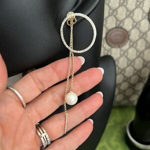 Elegant Gold and Pearl Fashion Drop Earrings